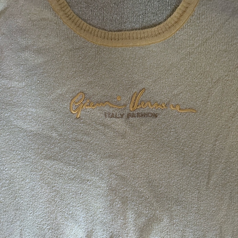 Vintage Versace Gianni Butter Embroidered Jumper Sweater Blouse Small - Picture 3 of 4